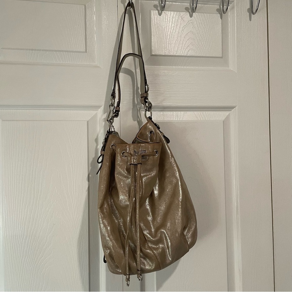 Coach Metallic Gold Hobo Bag - Picture 2 of 10